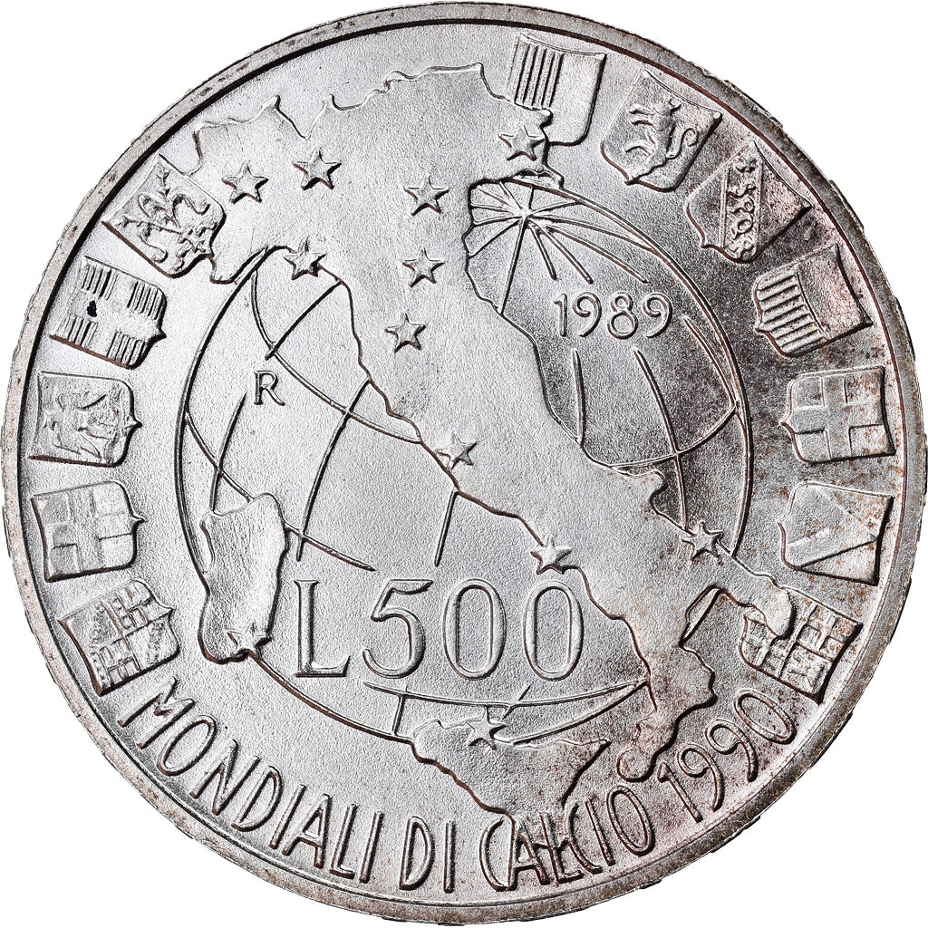 Münze, Italien, 500 Lire, 1989, Rome, UNZ, Silber, KM:134