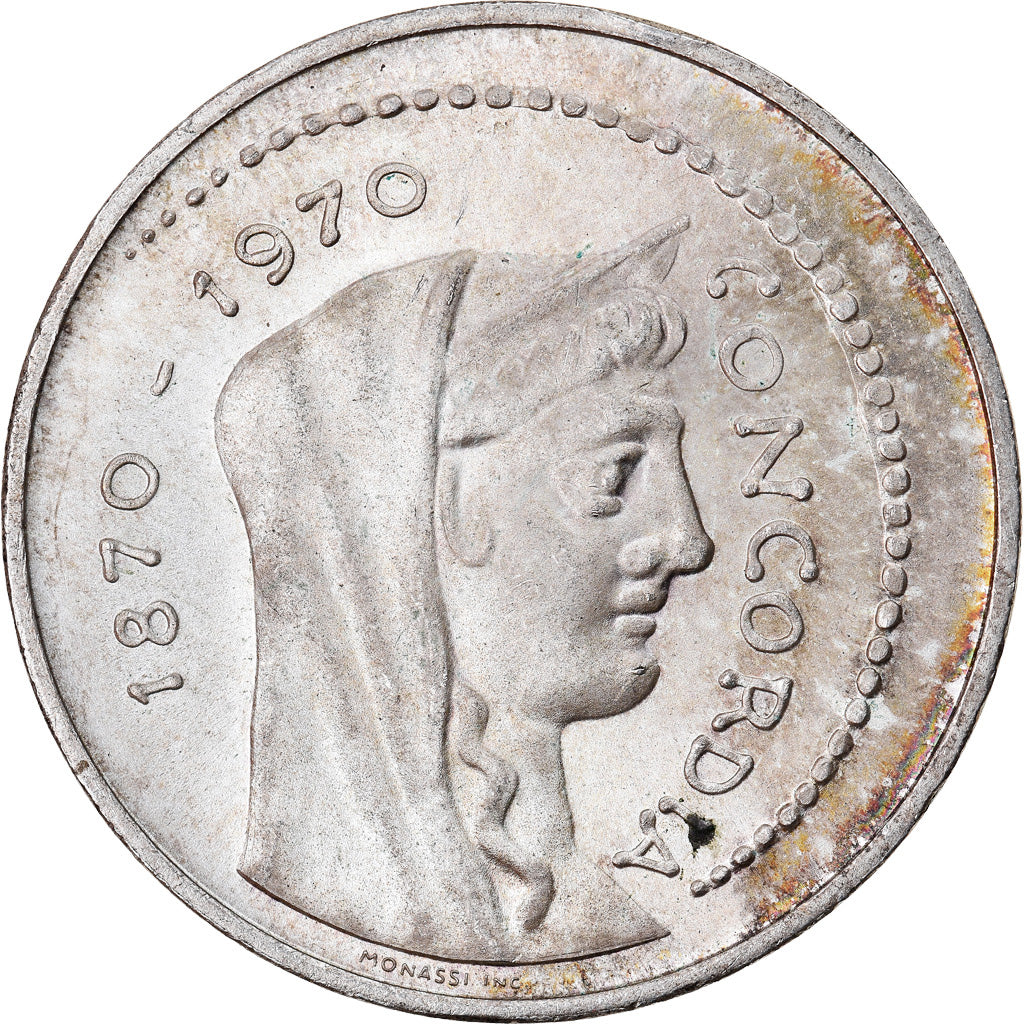 Coin, Italy, Concordia, 1000 Lire, 1970, Rome, MS(60-62), Silver, KM:101