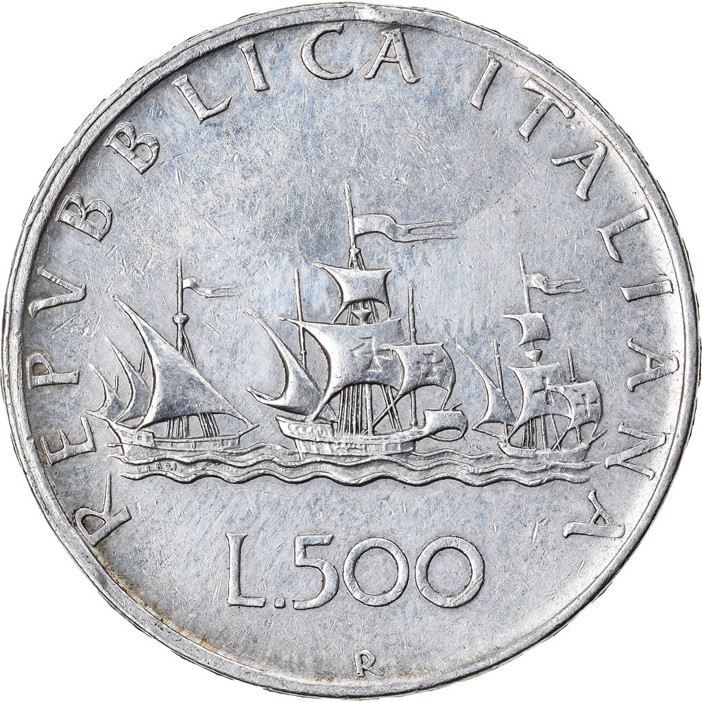 Coin, Italy, 500 Lire, 1959, Rome, EF(40-45), Silver, KM:98