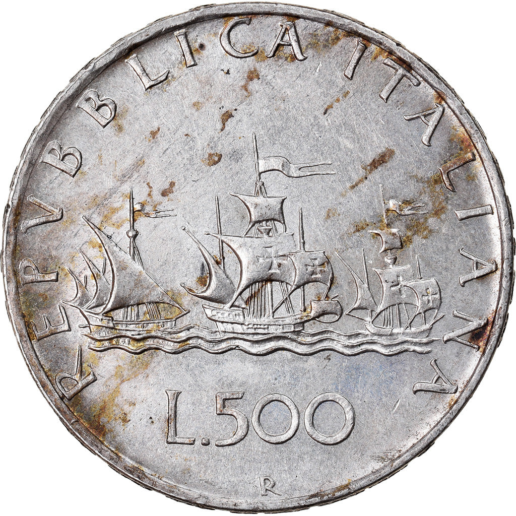 Coin, Italy, 500 Lire, 1959, Rome, AU(50-53), Silver, KM:98
