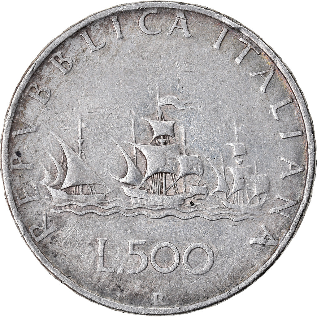 Coin, Italy, 500 Lire, 1960, Rome, EF(40-45), Silver, KM:98