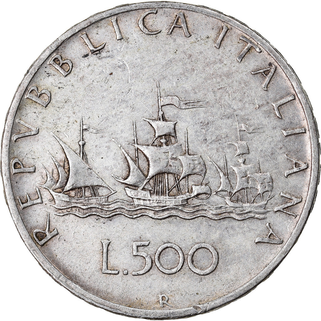 Coin, Italy, 500 Lire, 1961, Rome, EF(40-45), Silver, KM:98