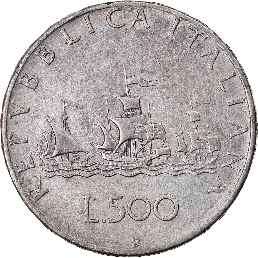 Coin, Italy, 500 Lire, 1961, Rome, EF(40-45), Silver, KM:98