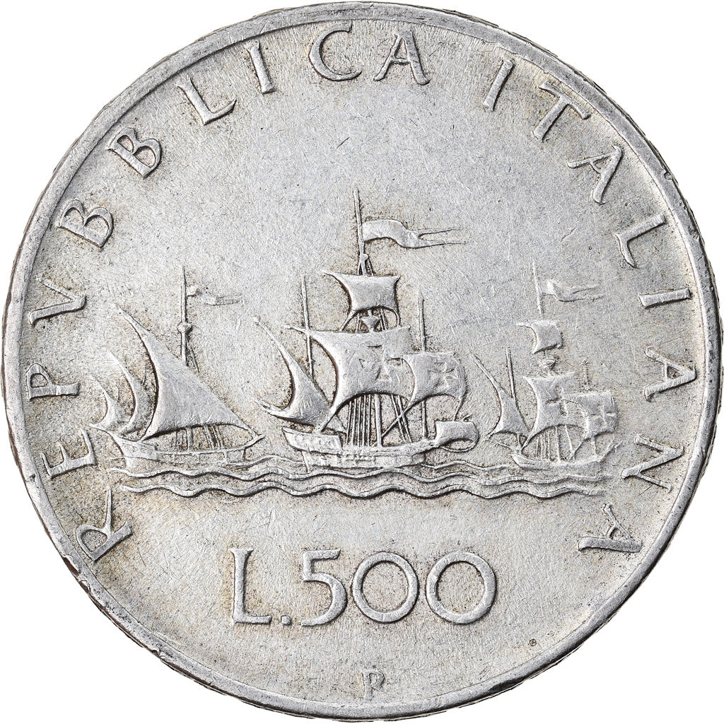 Coin, Italy, 500 Lire, 1961, Rome, AU(50-53), Silver, KM:98