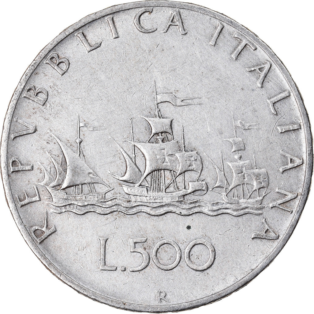 Coin, Italy, 500 Lire, 1961, Rome, AU(50-53), Silver, KM:98