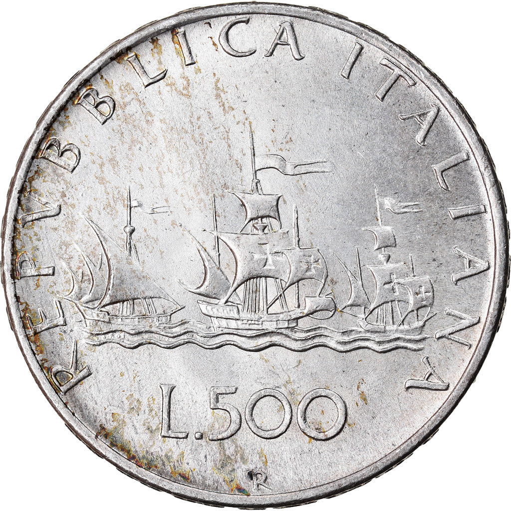 Coin, Italy, 500 Lire, 1961, Rome, AU(55-58), Silver, KM:98