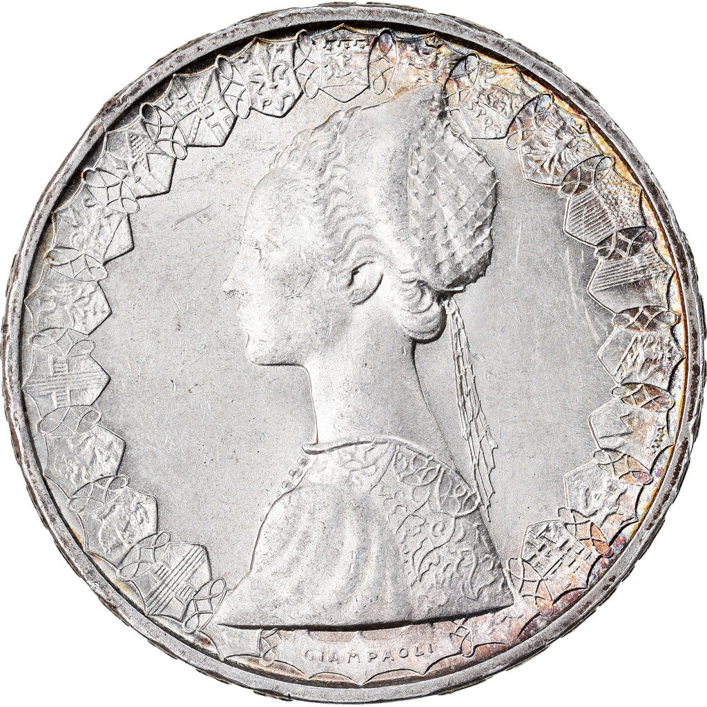 Coin, Italy, 500 Lire, 1964, Rome, AU(55-58), Silver, KM:98