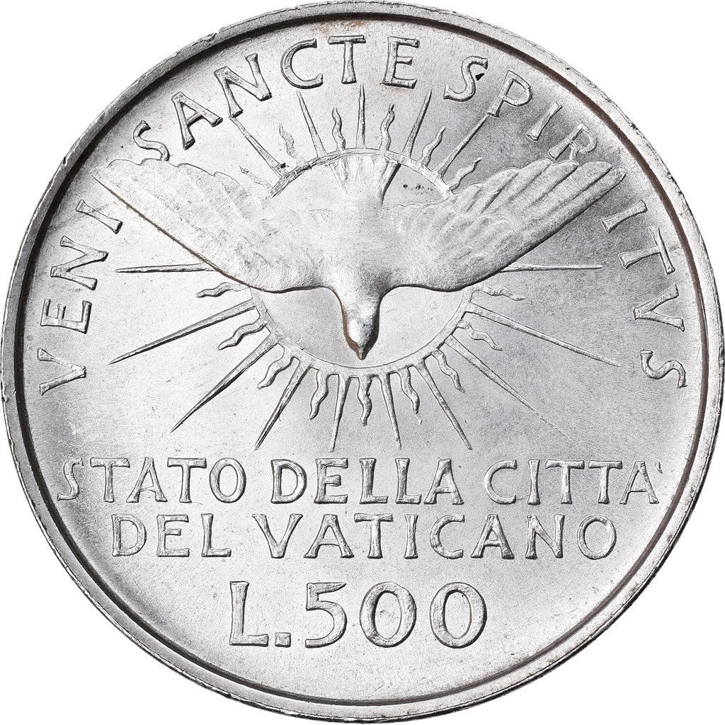 Coin, VATICAN CITY, Sede Vacante, 500 Lire, 1963, Roma, MS(63), Silver, KM:75