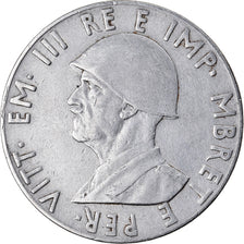 Moeda, Albânia, Vittorio Emanuele III, 2 Lek, 1939, Rome, EF(40-45), Aço
