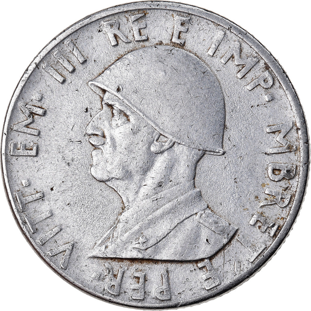 Coin, Albania, Vittorio Emanuele III, 0.50 Lek, 1940, Rome, EF(40-45), Stainless