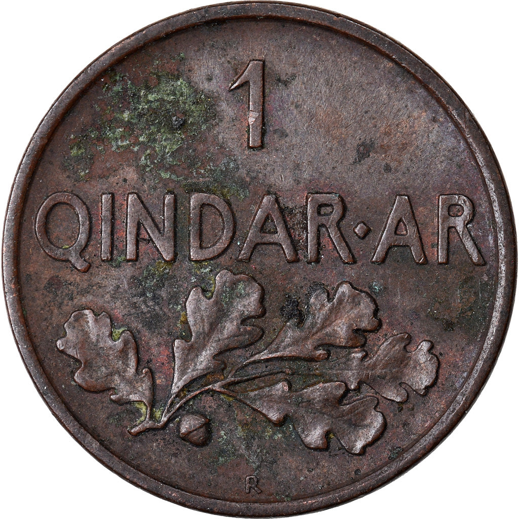 Monnaie, Albania, Zog I, Qindar Ar, 1935, Rome, TTB, Bronze, KM:14