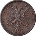 Coin, Albania, Zog I, Qindar Ar, 1935, Rome, AU(50-53), Bronze, KM:14