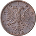 Coin, Albania, Zog I, Qindar Ar, 1935, Rome, AU(55-58), Bronze, KM:14