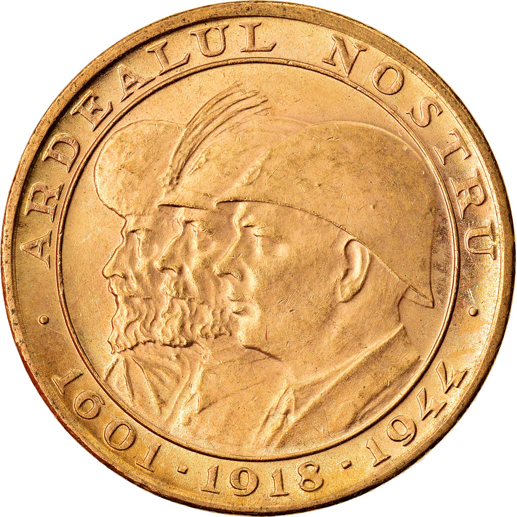 Coin, Romania, Mihai I, 20 Lei, 1944, Bucarest, MS(63), Gold, KM:M13