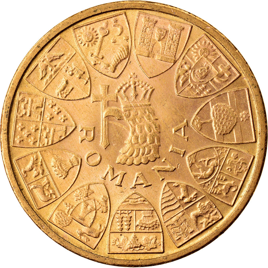 Coin, Romania, Mihai I, 20 Lei, 1944, Bucarest, MS(63), Gold, KM:M13