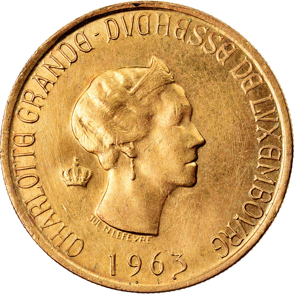 Moneda, Luxemburgo, 20 Francs, 1963, Brussels, SC, Oro, KM:M2b