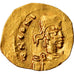 Moeda, Constans II, Tremissis, 641-688 AD, Constantinople, VF(30-35), Dourado