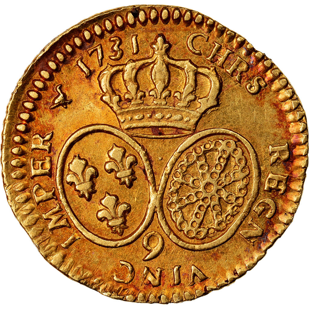 Monnaie, France, Louis XV, 1/2 Louis d'or aux lunettes, 1/2 Louis d'or, 1731