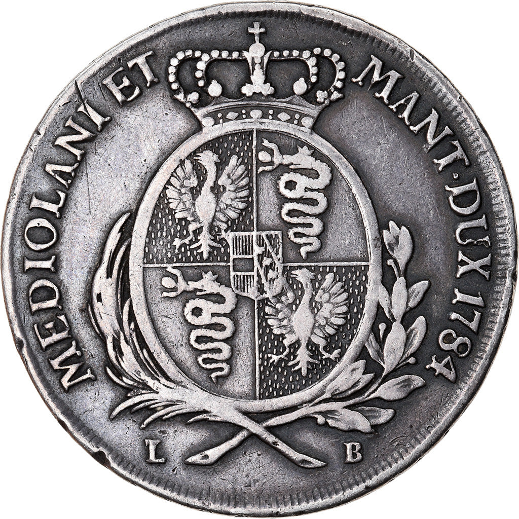 Moneda, Estados italianos, MILAN, Joseph II, Scudo, 6 Lire, 1784, Milan, BC+