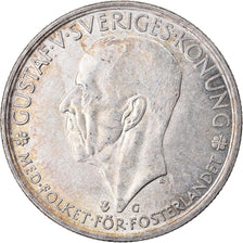 Coin, Sweden, Gustaf V, 5 Kronor, 1935, AU(55-58), Silver, KM:806