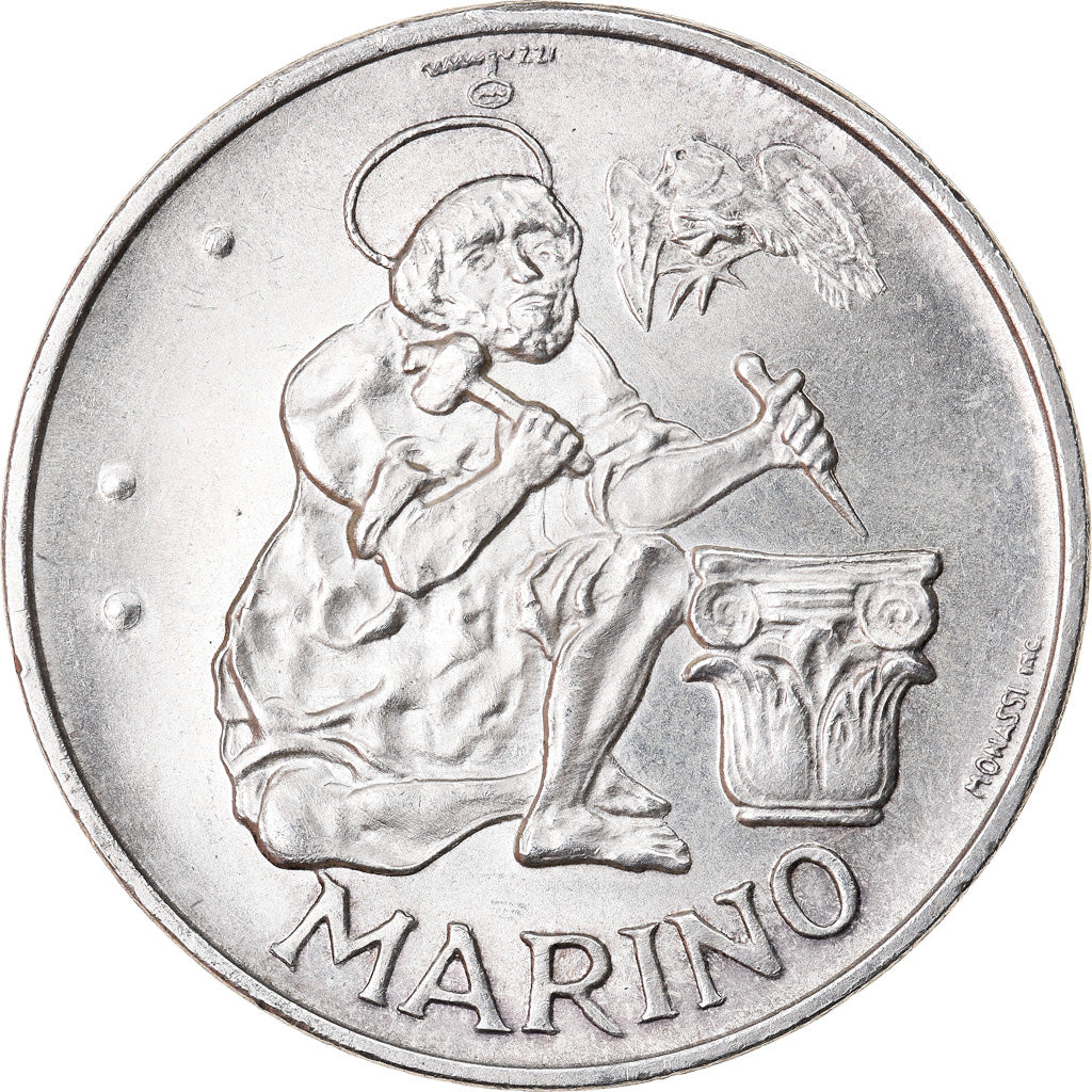 Coin, San Marino, 500 Lire, 1975, MS(60-62), Silver, KM:48