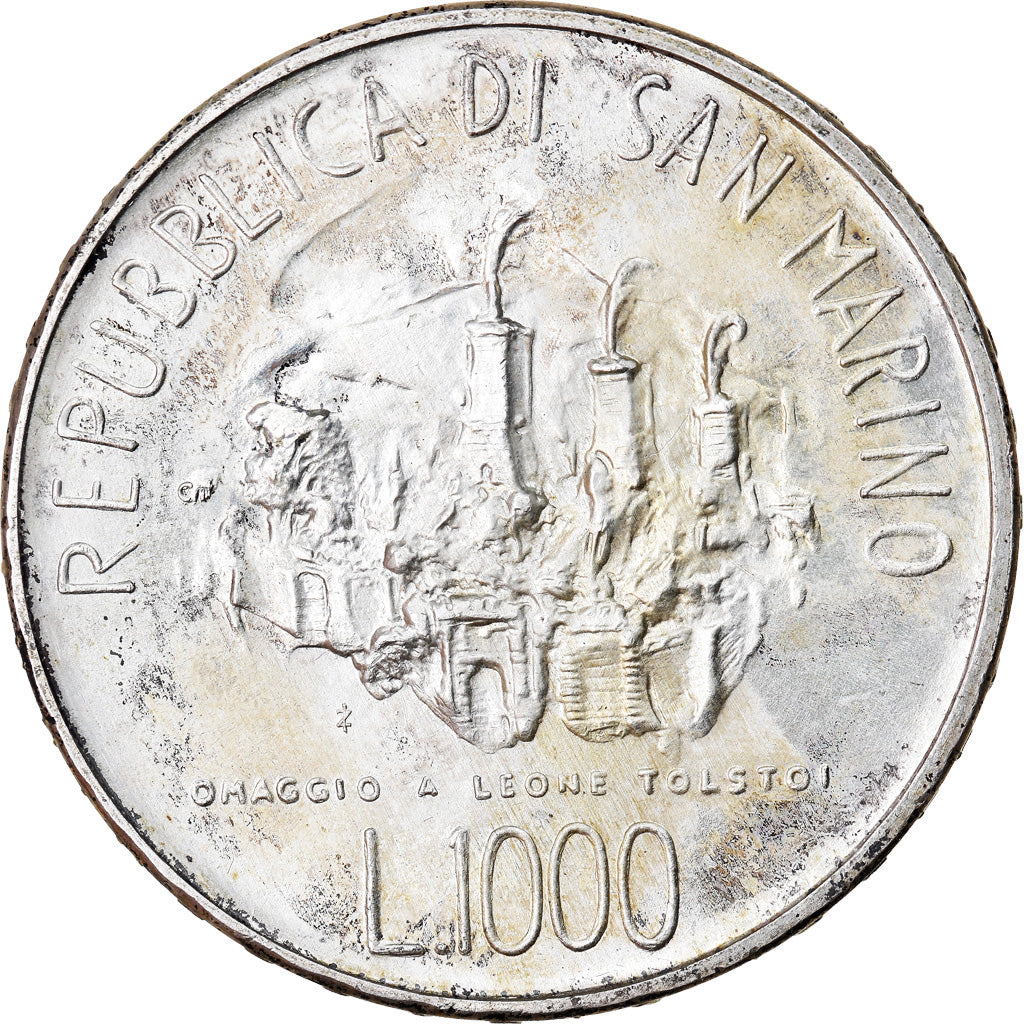 Moneta, San Marino, 1000 Lire, 1978, Rome, MS(63), Srebro, KM:85