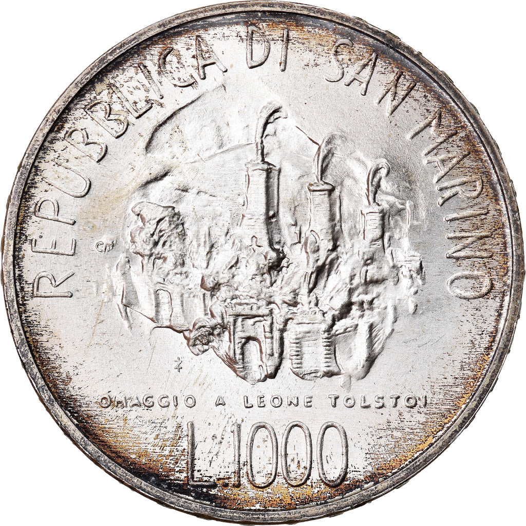 Moneta, San Marino, 1000 Lire, 1978, Rome, MS(63), Srebro, KM:85