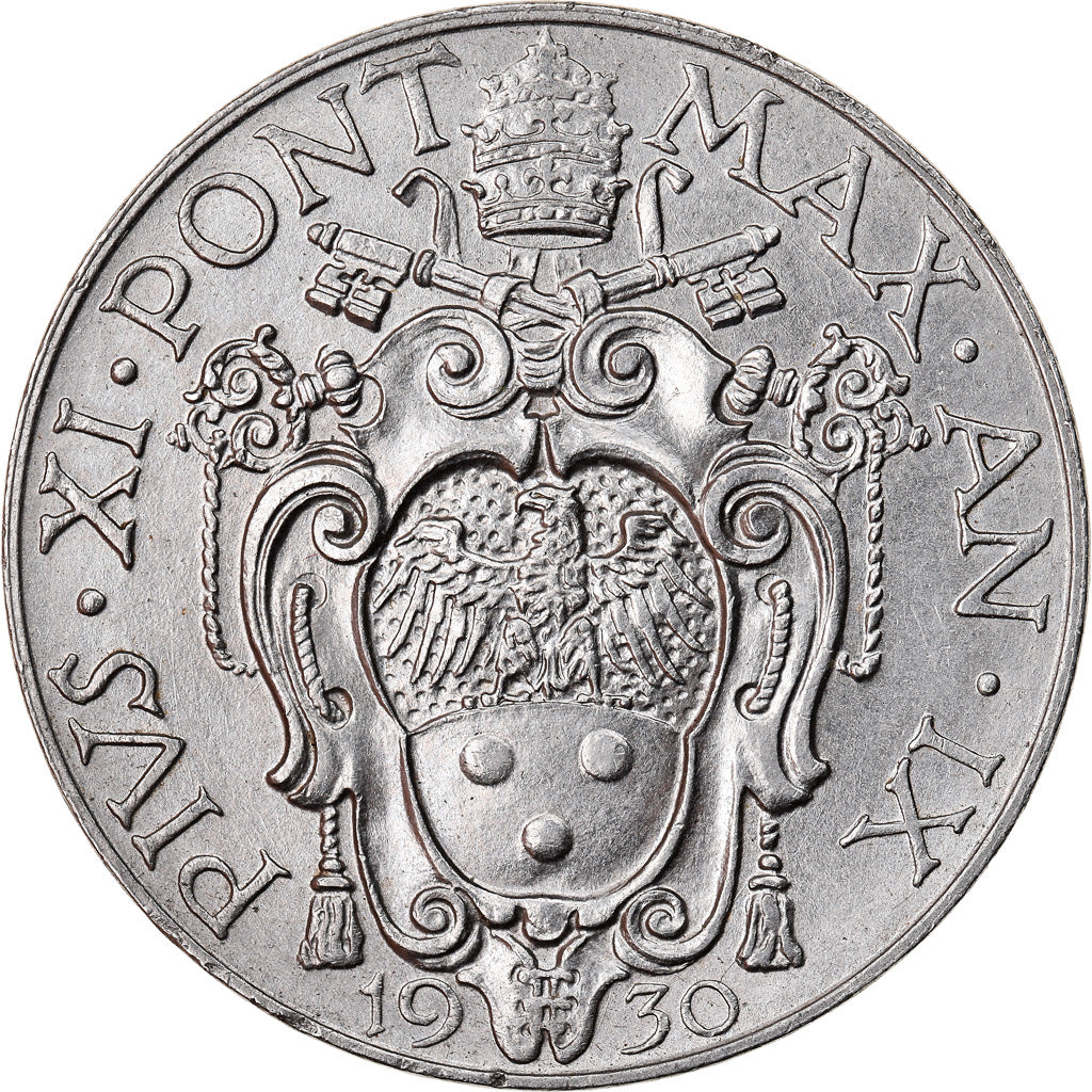 Münze, Vatikanstadt, Pius XI, 2 Lire, 1930, Roma, VZ+, Nickel, KM:6