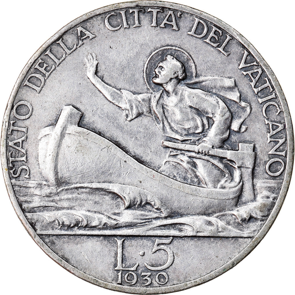 Münze, Vatikanstadt, Pius XI, 5 Lire, 1930, Roma, SS, Silber, KM:7