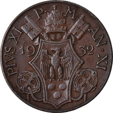 Coin, VATICAN CITY, Pius XI, 5 Centesimi, 1932, Rome, AU(55-58), Bronze, KM:1