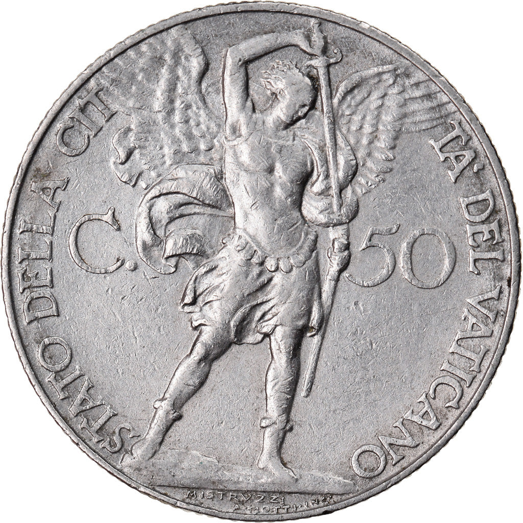Münze, Vatikanstadt, Pius XI, 50 Centesimi, 1932, VZ, Nickel, KM:4