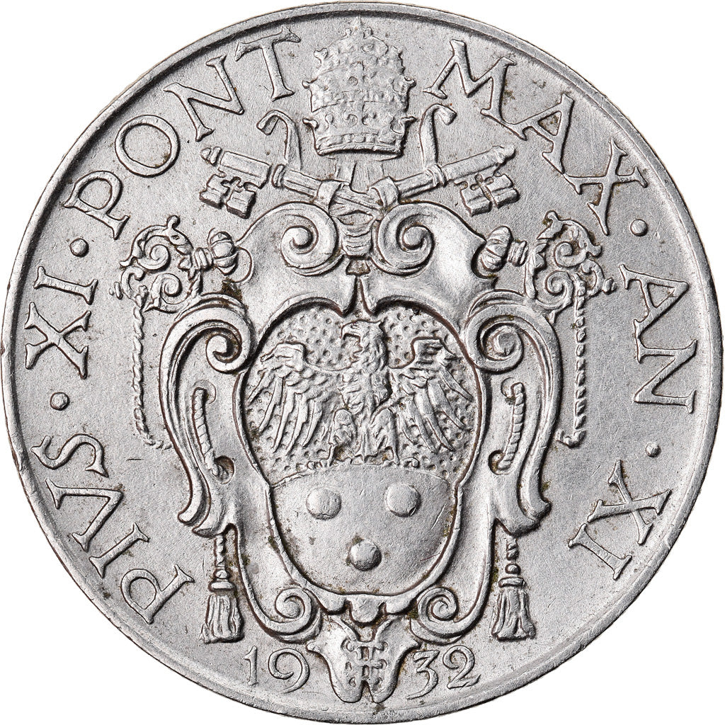 Moneta, CITTÀ DEL VATICANO, Pius XI, Lira, 1932, Roma, SPL, Nichel, KM:5