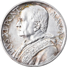 Munten, Vaticaanstad, Pius XI, 10 Lire, 1932, Roma, PR+, Zilver, KM:8