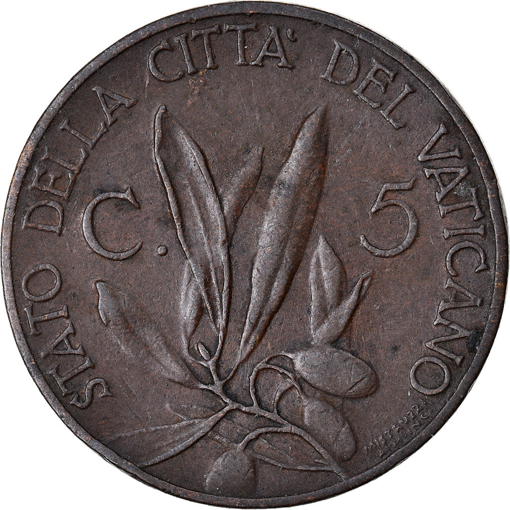 Monnaie, Cité du Vatican, Pius XI, 5 Centesimi, 1934, Roma, TTB+, Bronze, KM:1