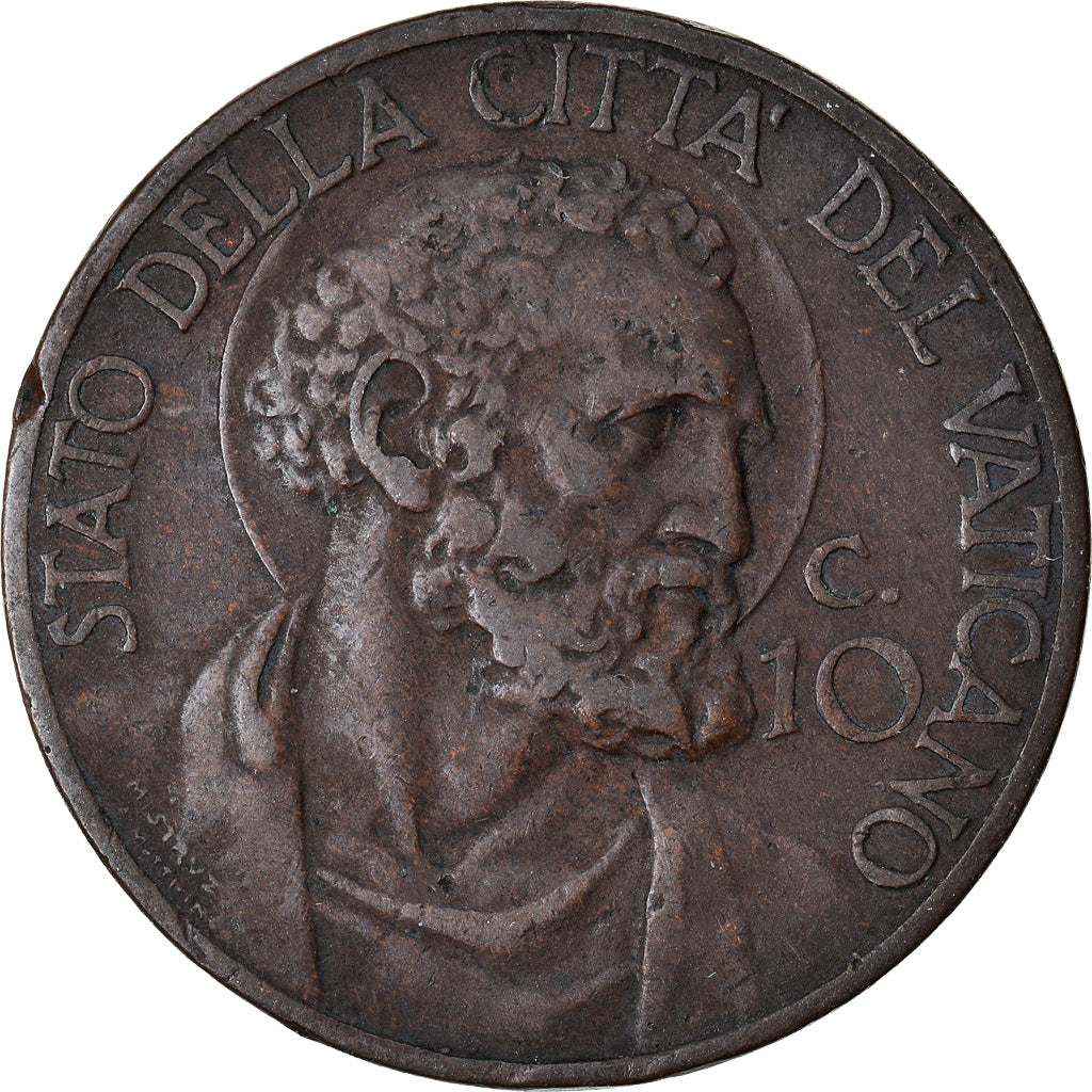 Monnaie, Cité du Vatican, Pius XI, 10 Centesimi, 1934, Roma, TTB, Bronze, KM:2