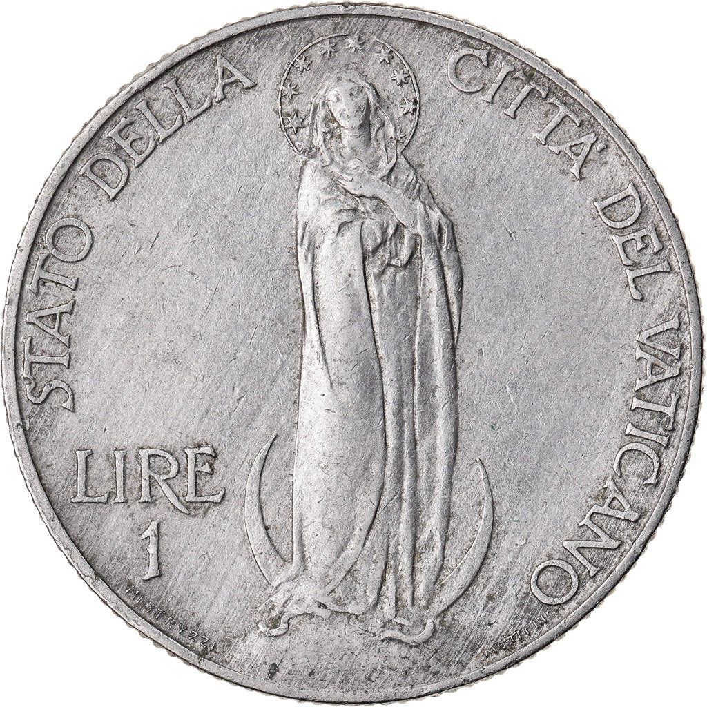 Coin, VATICAN CITY, Pius XI, Lira, 1934, EF(40-45), Nickel, KM:5