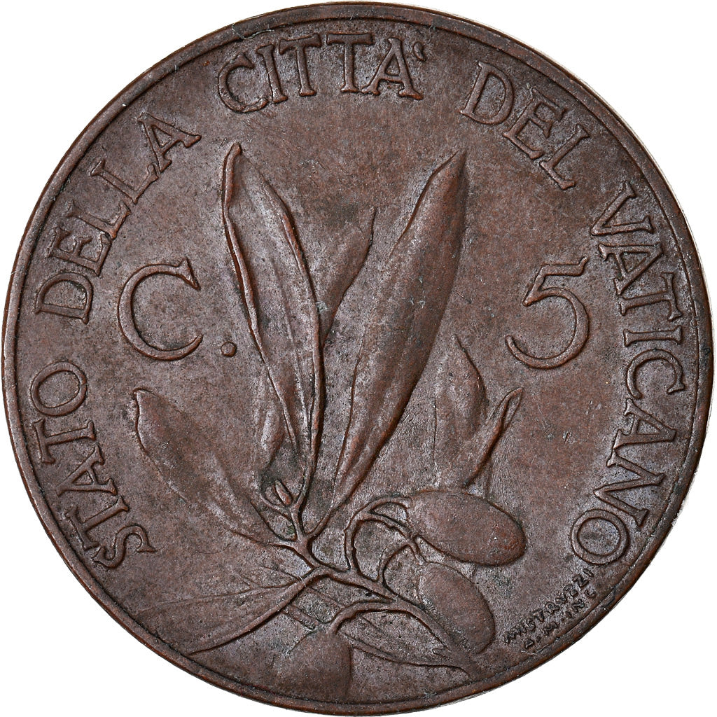 Monnaie, Cité du Vatican, Pius XI, 5 Centesimi, 1936, Roma, SUP, Bronze, KM:1