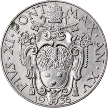 Coin, VATICAN CITY, Pius XI, 50 Centesimi, 1936, Roma, AU(55-58), Nickel, KM:4