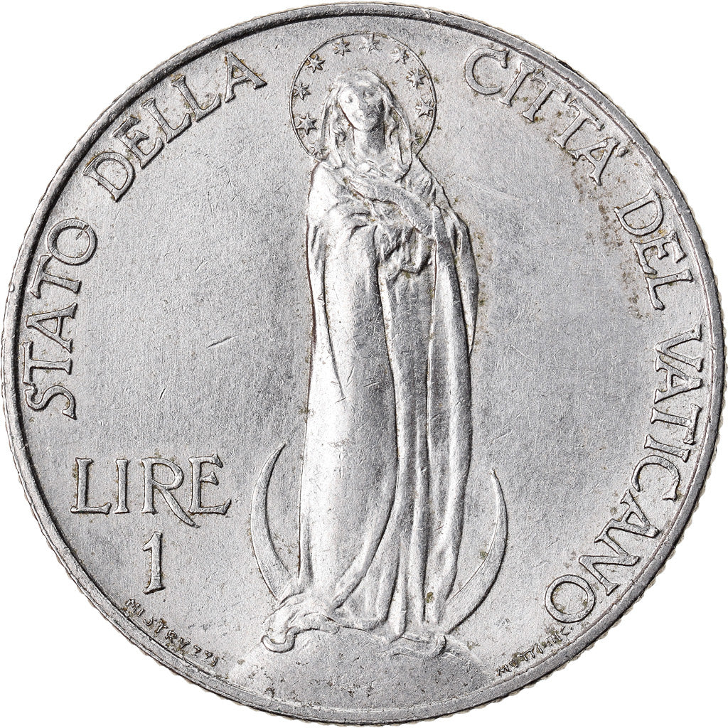 Coin, VATICAN CITY, Pius XI, Lira, 1936, AU(55-58), Nickel, KM:5