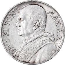 Coin, VATICAN CITY, Pius XI, 5 Lire, 1936, AU(55-58), Silver, KM:7