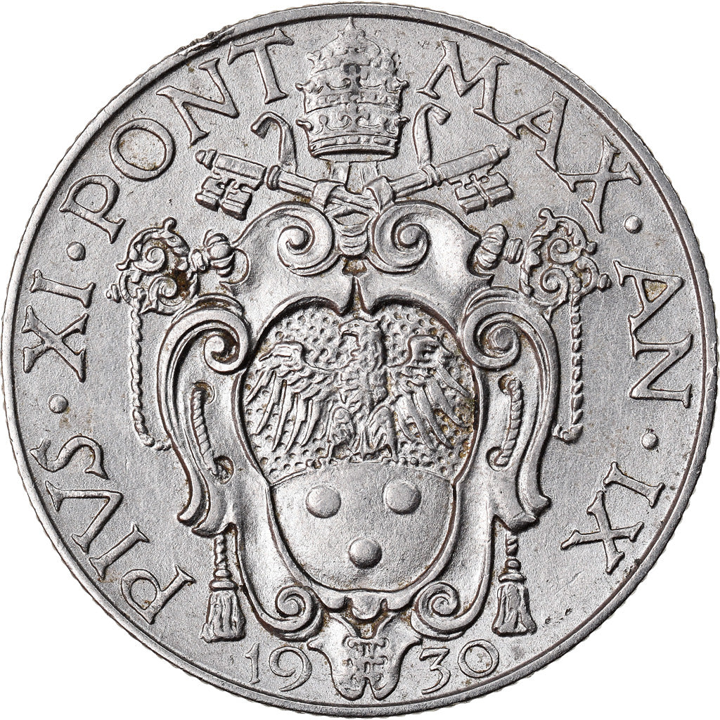 Münze, Vatikanstadt, Pius XI, 50 Centesimi, 1930, Roma, SS+, Nickel, KM:4