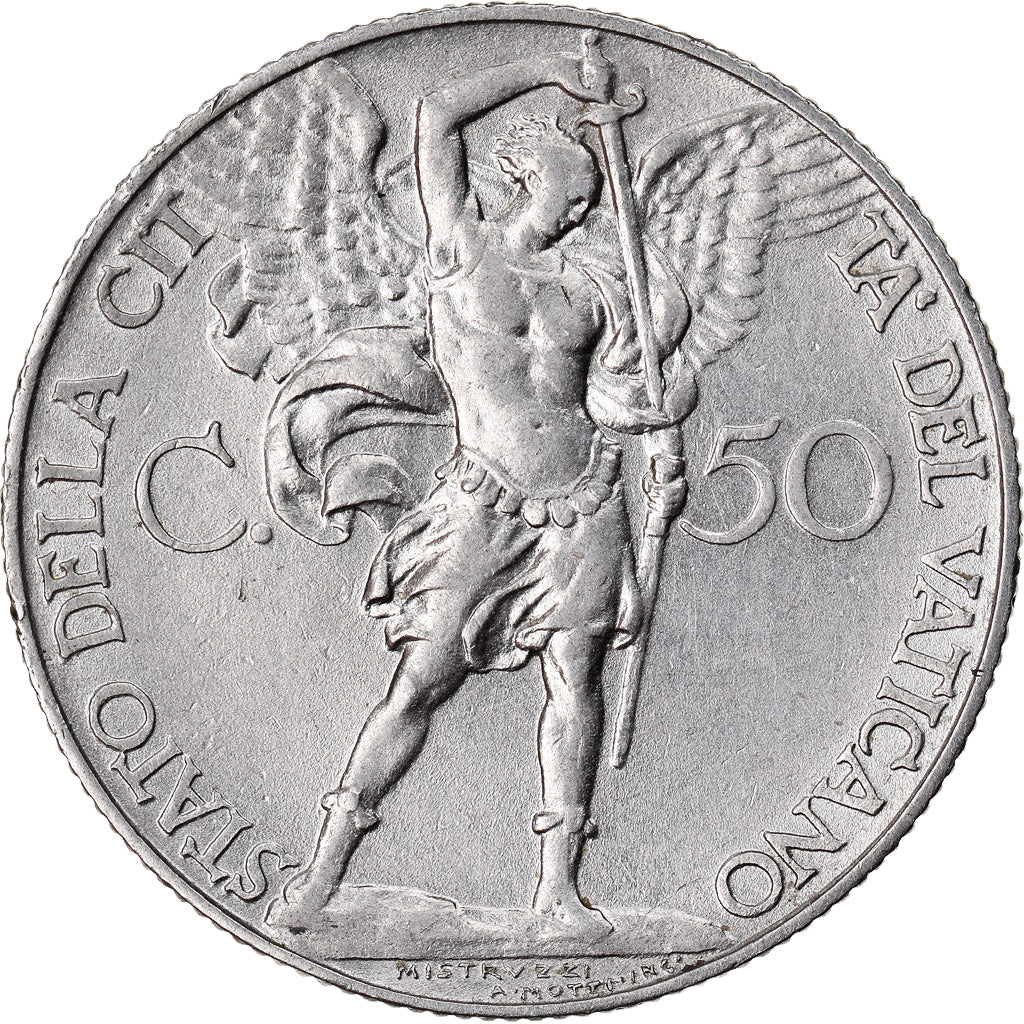 Münze, Vatikanstadt, Pius XI, 50 Centesimi, 1930, Roma, SS+, Nickel, KM:4