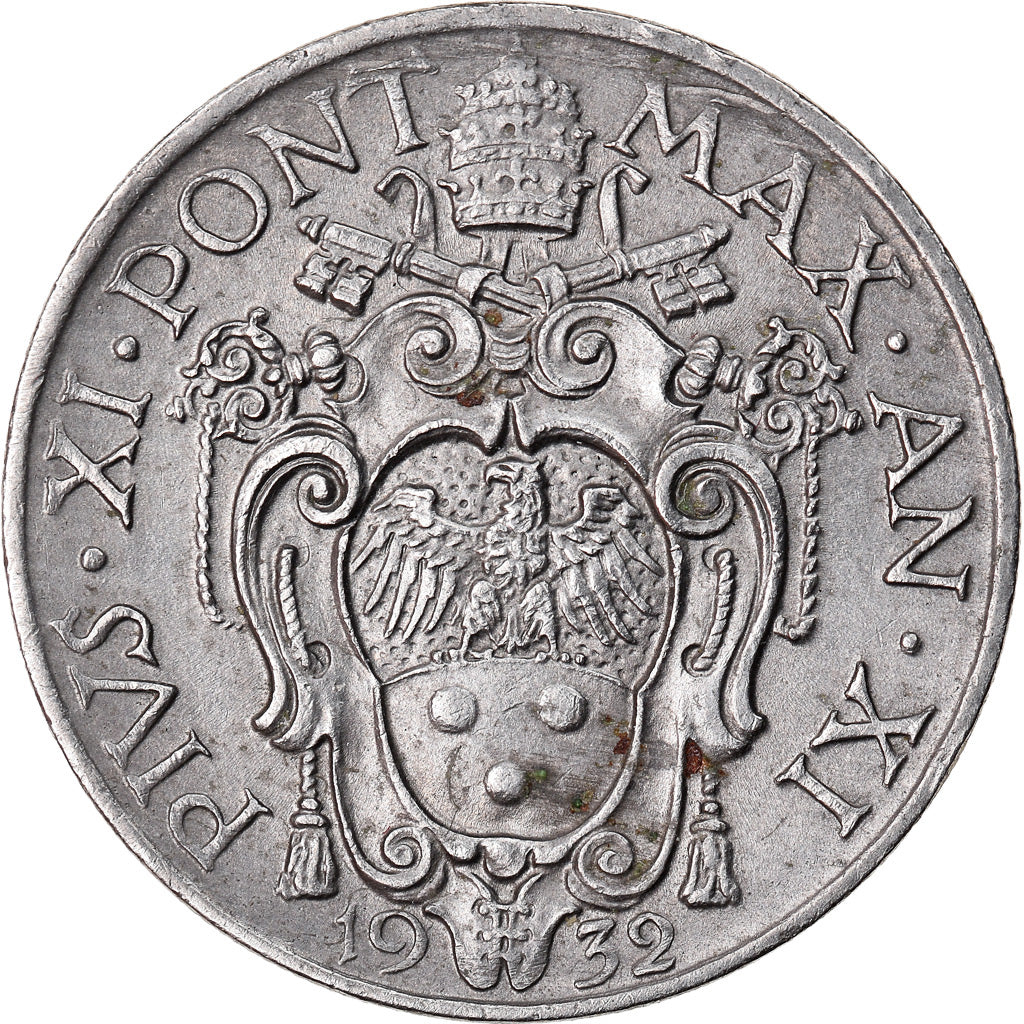 Monnaie, Cité du Vatican, Pius XI, 20 Centesimi, 1932, Rome, TTB+, Nickel, KM:3