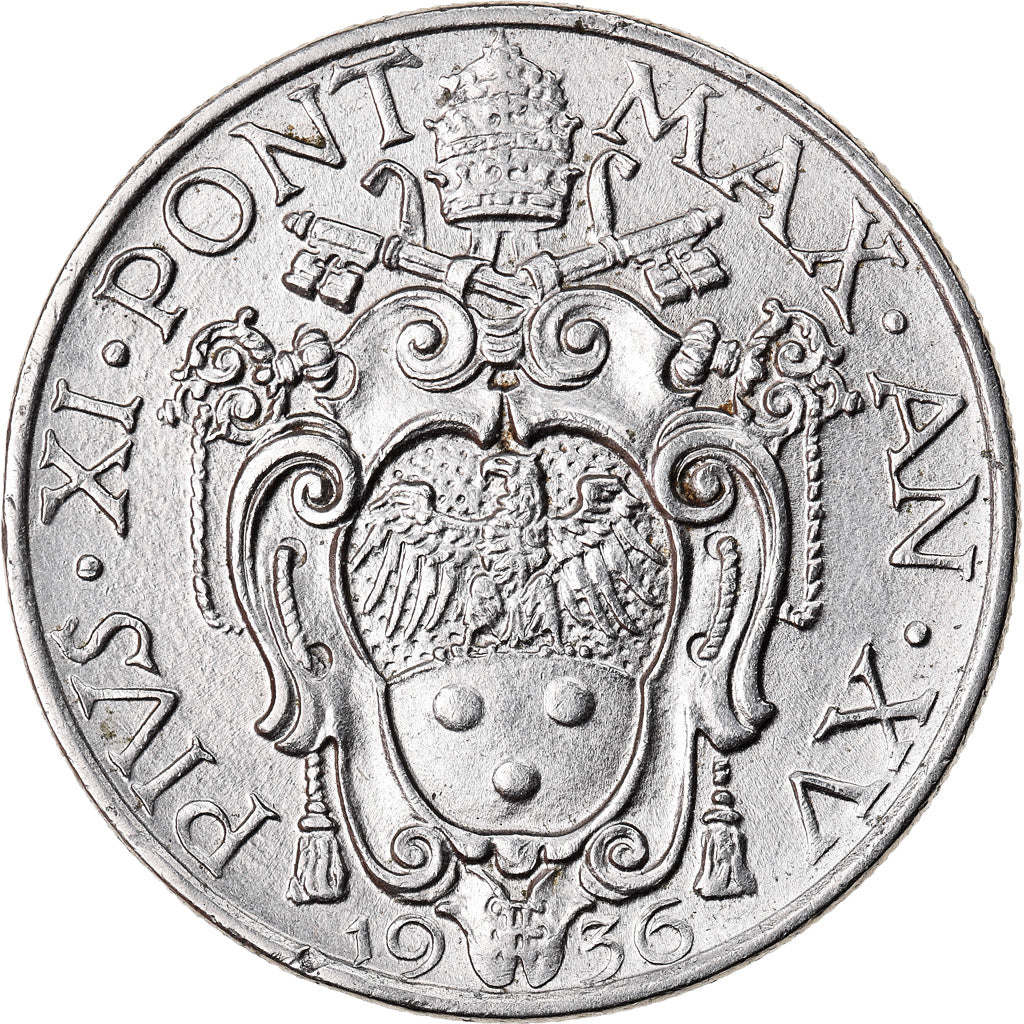 Moneta, CITTÀ DEL VATICANO, Pius XI, 20 Centesimi, 1936, Roma, SPL, Nichel