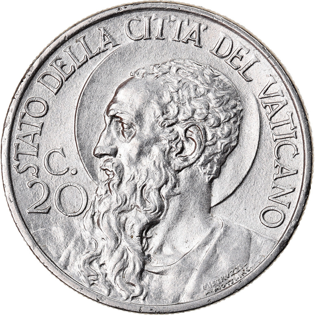 Moneta, CITTÀ DEL VATICANO, Pius XI, 20 Centesimi, 1936, Roma, SPL, Nichel