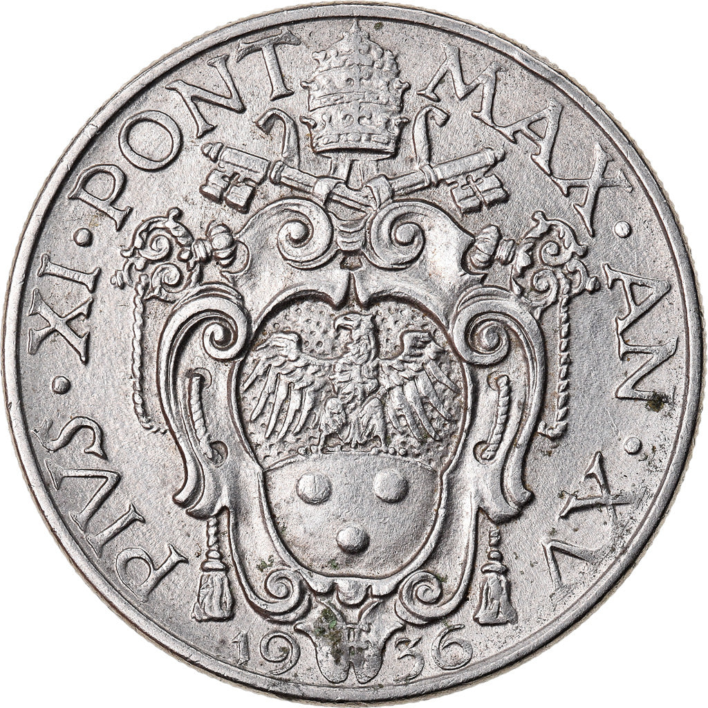 Monnaie, Cité du Vatican, Pius XI, 20 Centesimi, 1936, Roma, SUP+, Nickel, KM:3