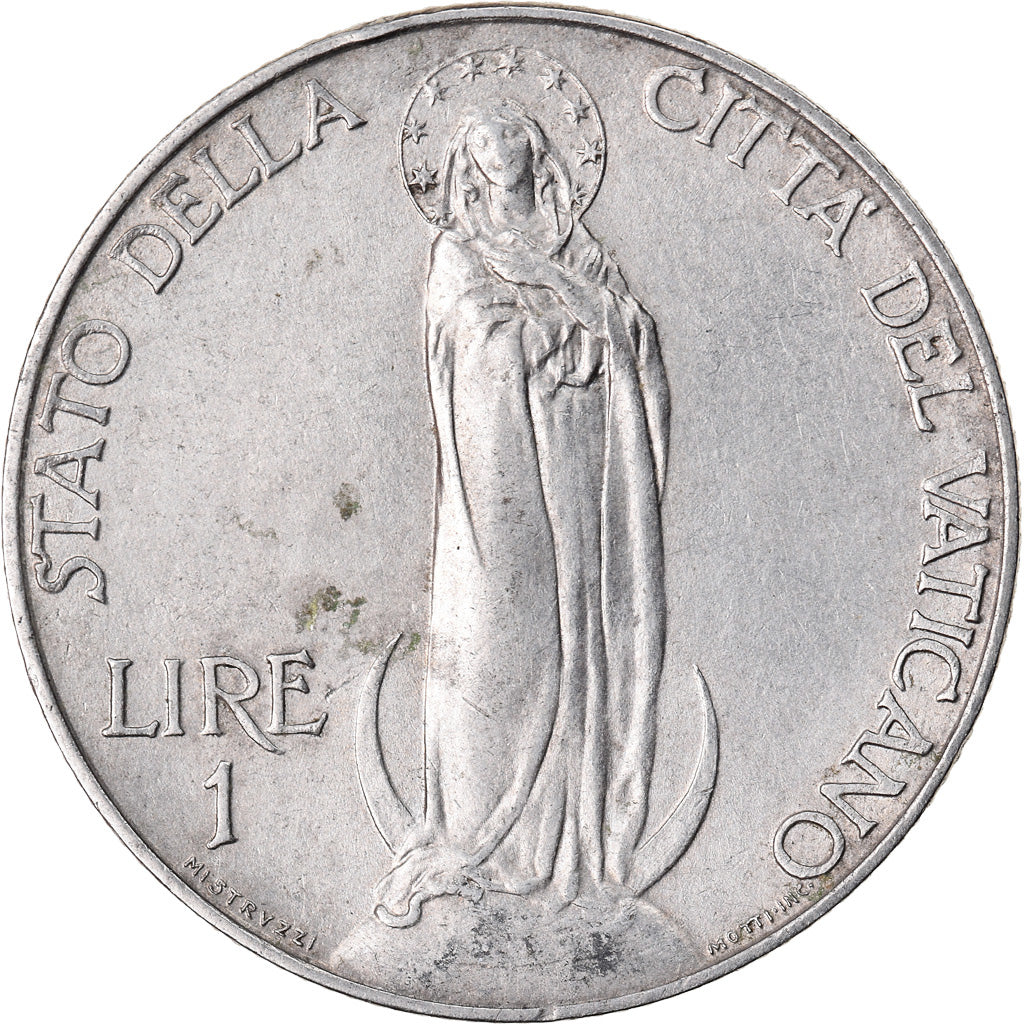 Coin, VATICAN CITY, Pius XI, Lira, 1932, Roma, AU(50-53), Nickel, KM:5