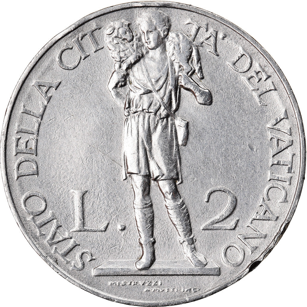 Moneta, CITTÀ DEL VATICANO, Pius XI, 2 Lire, 1932, BB, Nichel, KM:6