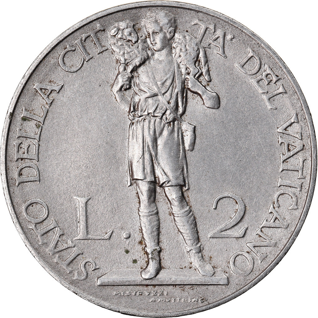 Moneta, CITTÀ DEL VATICANO, Pius XI, 2 Lire, 1932, BB+, Nichel, KM:6