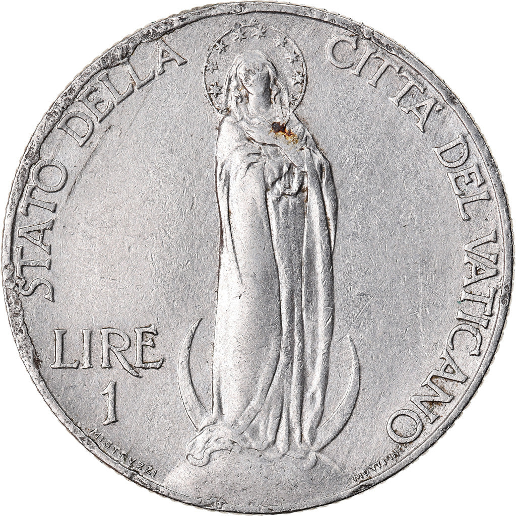 Coin, VATICAN CITY, Pius XI, Lira, 1934, AU(50-53), Nickel, KM:5